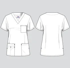 Uniformix Kosmetologia|Stomatologia-Bluza medyczna, 4 kieszenie, taliowana, Select, SE1002, róż pudrowy