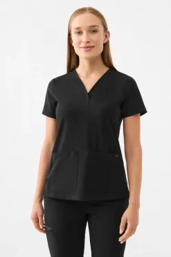 Uniformix Fizjoterapia|Bluzy-Bluza medyczna damska Healing Hands Quest HH751 BLAC
