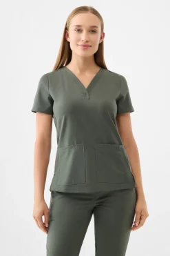 Uniformix Fizjoterapia|Bluzy-Bluza medyczna damska Healing Hands Quest HH751 OLIV