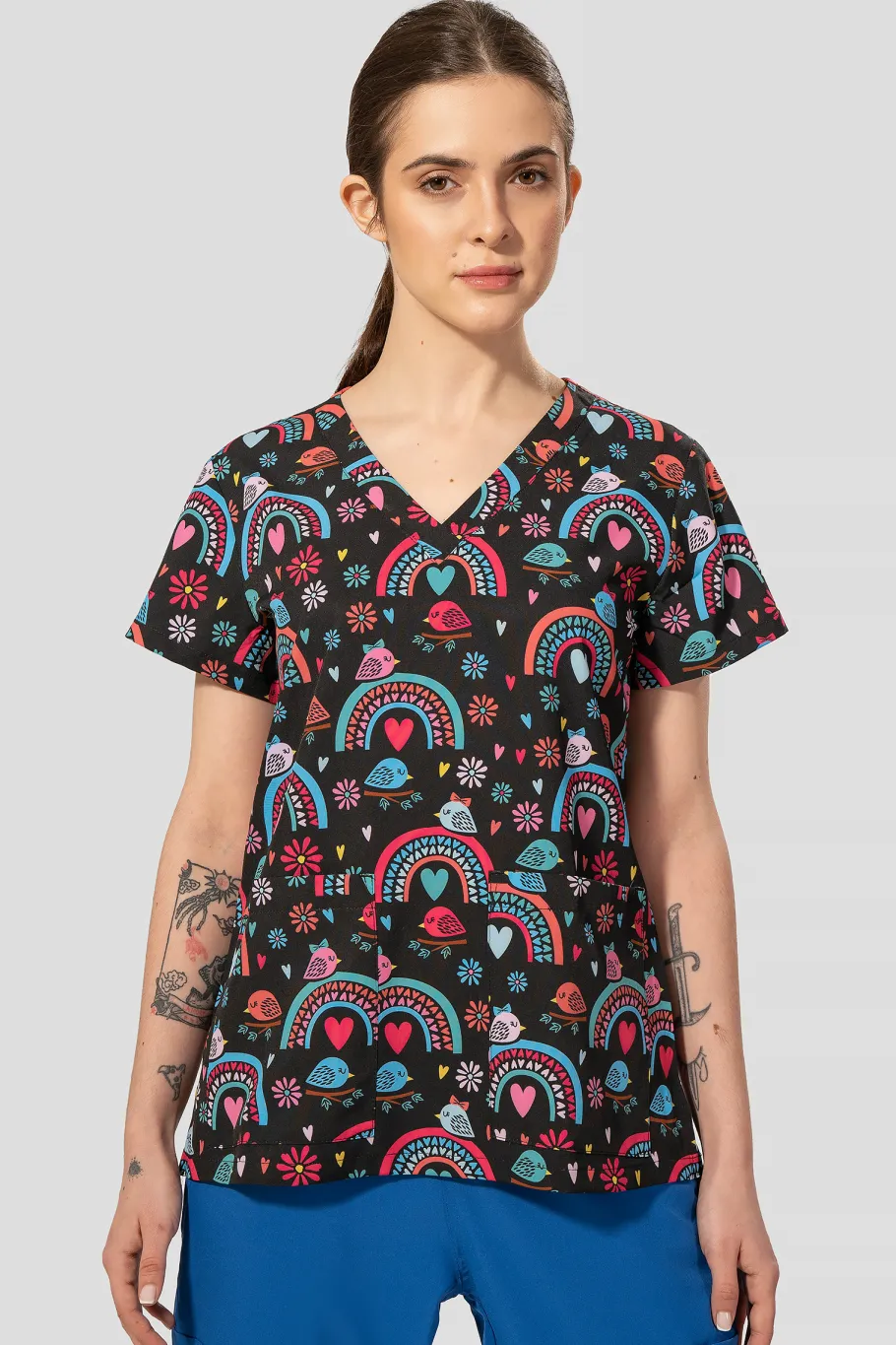 Uniformix Stomatologia|Pozostałe-Bluza medyczna damska Med Couture PRINT, 8564 RNBD