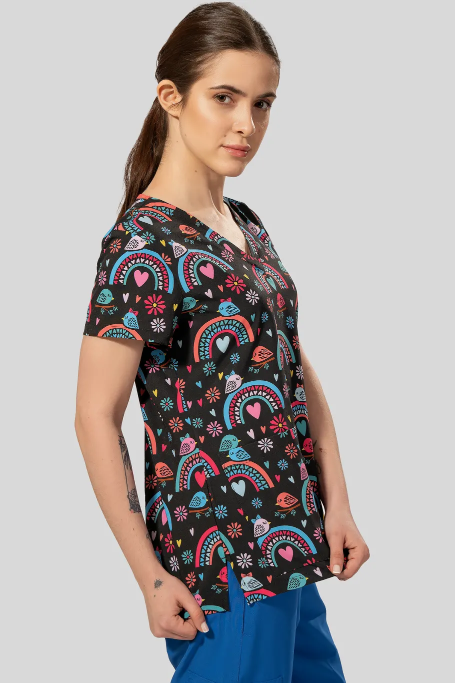 Uniformix Stomatologia|Pozostałe-Bluza medyczna damska Med Couture PRINT, 8564 RNBD