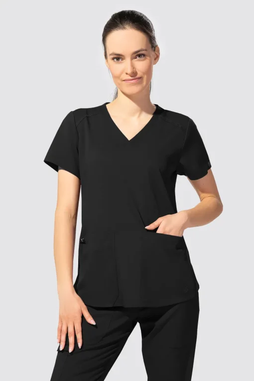 Uniformix Fizjoterapia|Bluzy-Bluza medyczna damska Med Couture Performance Touch, 7459-BLAC