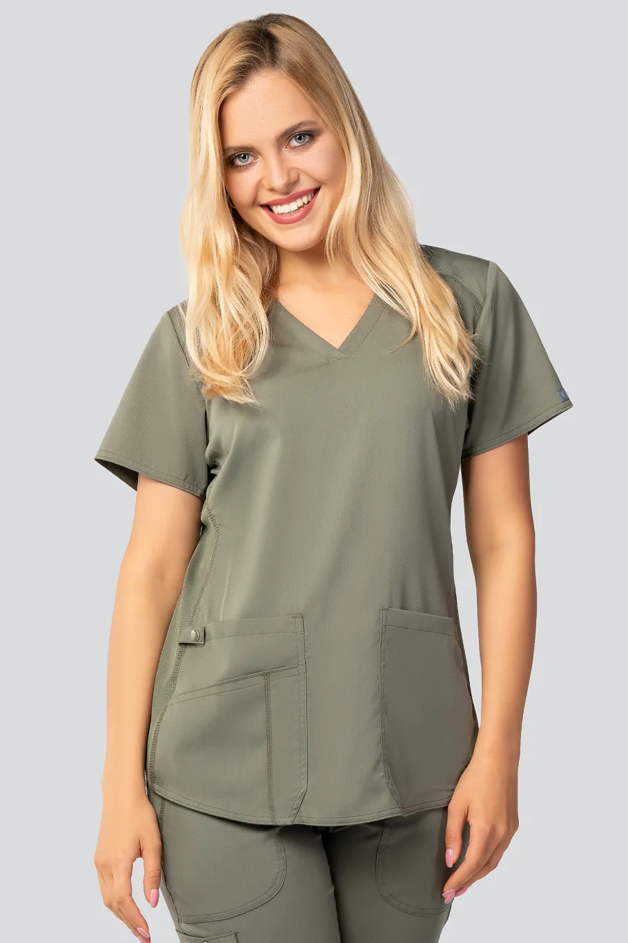 Uniformix Fizjoterapia|Bluzy-Bluza medyczna damska Med Couture Performance Touch, 7459-OLIV