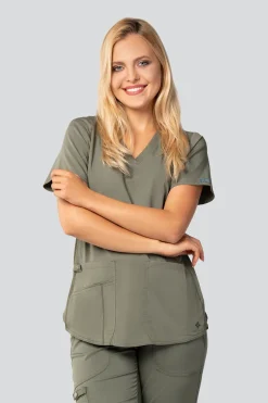 Uniformix Fizjoterapia|Bluzy-Bluza medyczna damska Med Couture Performance Touch, 7459-OLIV