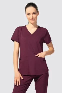 Uniformix Fizjoterapia|Bluzy-Bluza medyczna damska Med Couture Performance Touch, 7459-WINE