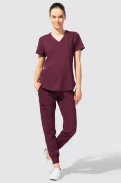 Uniformix Fizjoterapia|Bluzy-Bluza medyczna damska Med Couture Performance Touch, 7459-WINE