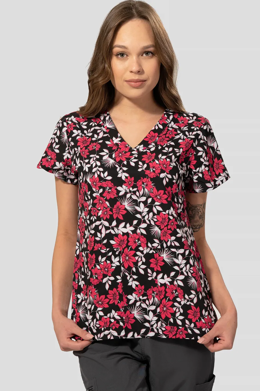 Uniformix Stomatologia|Pozostałe-Bluza medyczna damska Med Couture PRINT, 8564 PKPW