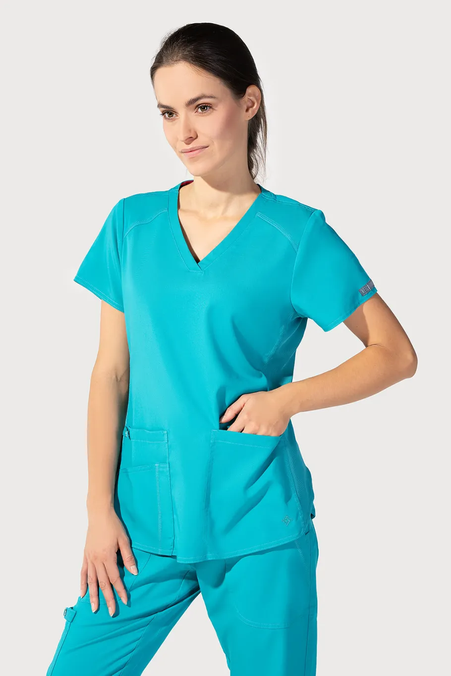 Uniformix Fizjoterapia|Bluzy-Bluza medyczna damska Med Couture Performance Touch, 7459-TEAL