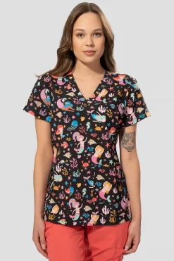 Uniformix Stomatologia|Bluzy-Bluza medyczna damska Med Couture PRINT, 8564 MMPT