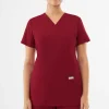 Uniformix Fizjoterapia|Kosmetologia-Bluza medyczna damska, TEAM T1000, Burgundy