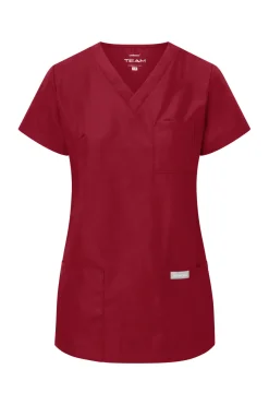 Uniformix Fizjoterapia|Kosmetologia-Bluza medyczna damska, TEAM T1000, Burgundy