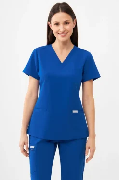 Uniformix Fizjoterapia|Kosmetologia-Bluza medyczna damska RayOn, 3000, Royal Blue