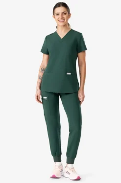 Uniformix Fizjoterapia|Kosmetologia-Bluza medyczna damska RayOn, 3000, Hunter Green