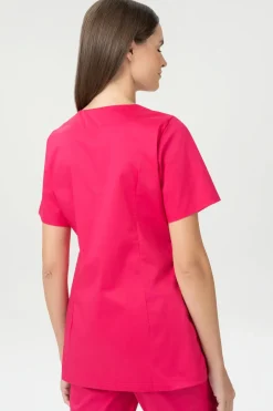 Uniformix Kosmetologia|Stomatologia-Bluza medyczna damska, FLEX ZONE FZ1001B, róż intensywny