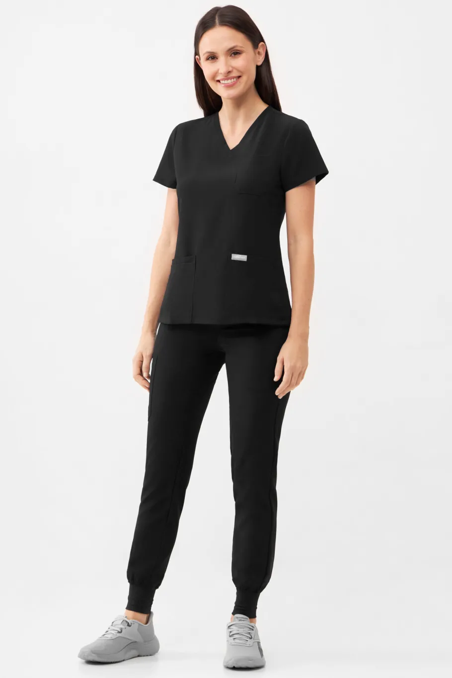 Uniformix Fizjoterapia|Kosmetologia-Bluza medyczna damska , Super Flex 4000-Black
