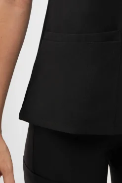 Uniformix Fizjoterapia|Kosmetologia-Bluza medyczna damska , Super Flex 4000-Black