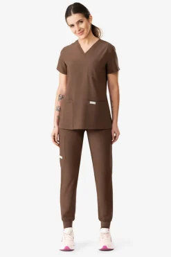Uniformix Fizjoterapia|Kosmetologia-Bluza medyczna damska , Super Flex 4000-Fresh Roast