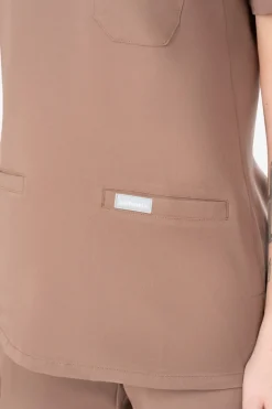 Uniformix Fizjoterapia|Kosmetologia-Bluza medyczna damska RayOn, 3000, Root Brown