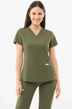 Uniformix Fizjoterapia|Kosmetologia-Bluza medyczna damska RayOn, 3000, Tea Leaf
