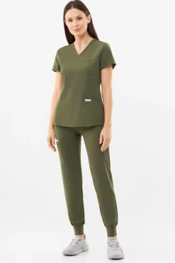 Uniformix Fizjoterapia|Kosmetologia-Bluza medyczna damska RayOn, 3000, Tea Leaf