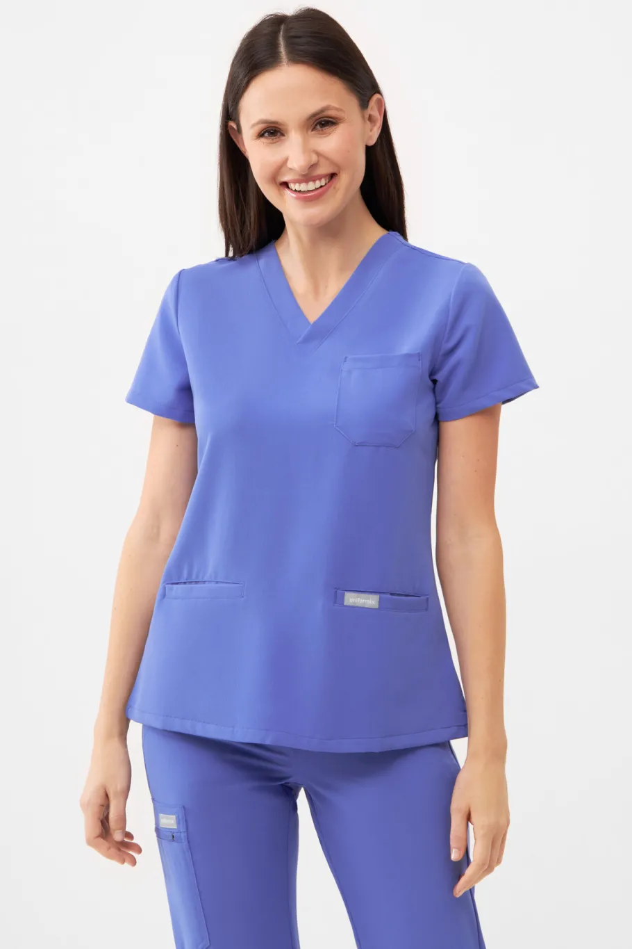 Uniformix Fizjoterapia|Kosmetologia-Bluza medyczna damska RayOn, 3000, Ceil Blue