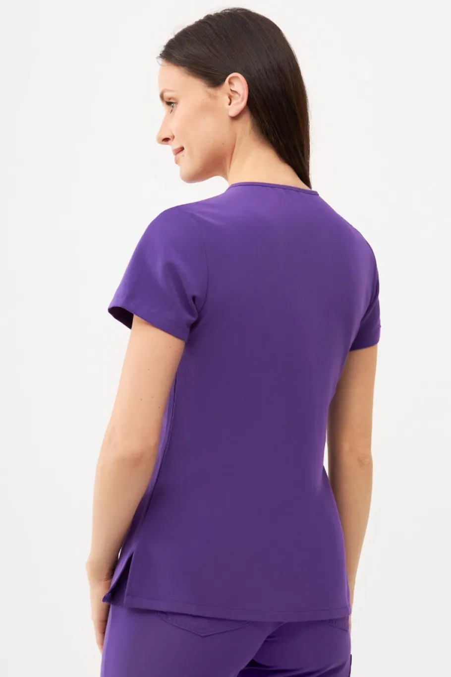 Uniformix Fizjoterapia|Kosmetologia-Bluza medyczna damska RayOn, 3000-Plum Wine