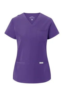 Uniformix Fizjoterapia|Kosmetologia-Bluza medyczna damska RayOn, 3000-Plum Wine