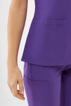 Uniformix Fizjoterapia|Kosmetologia-Bluza medyczna damska , Super Flex 4000-Plum wine