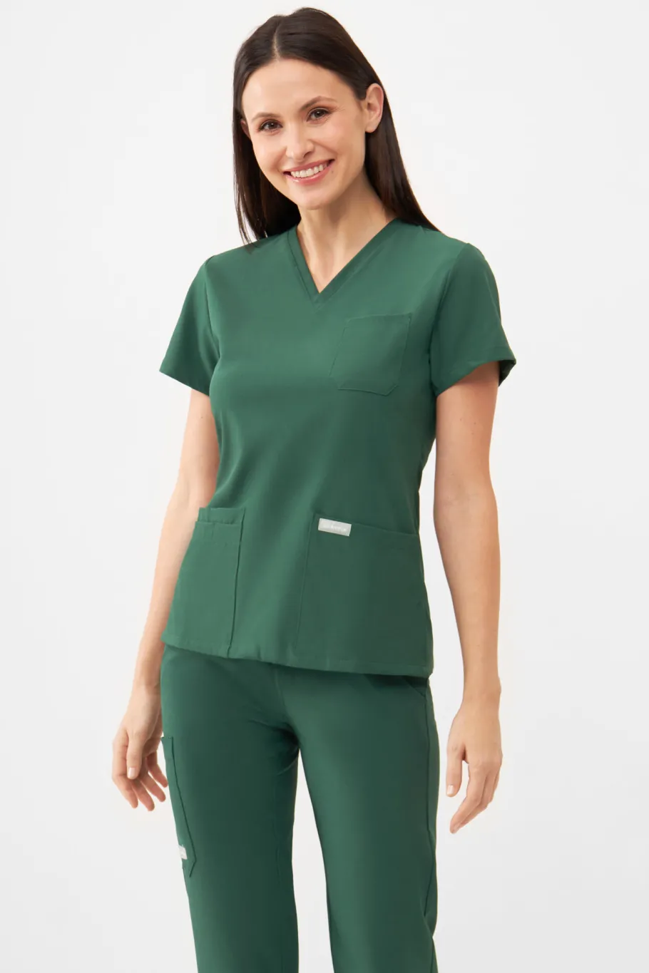 Uniformix Fizjoterapia|Kosmetologia-Bluza medyczna damska , Super Flex 4000-Hunter green