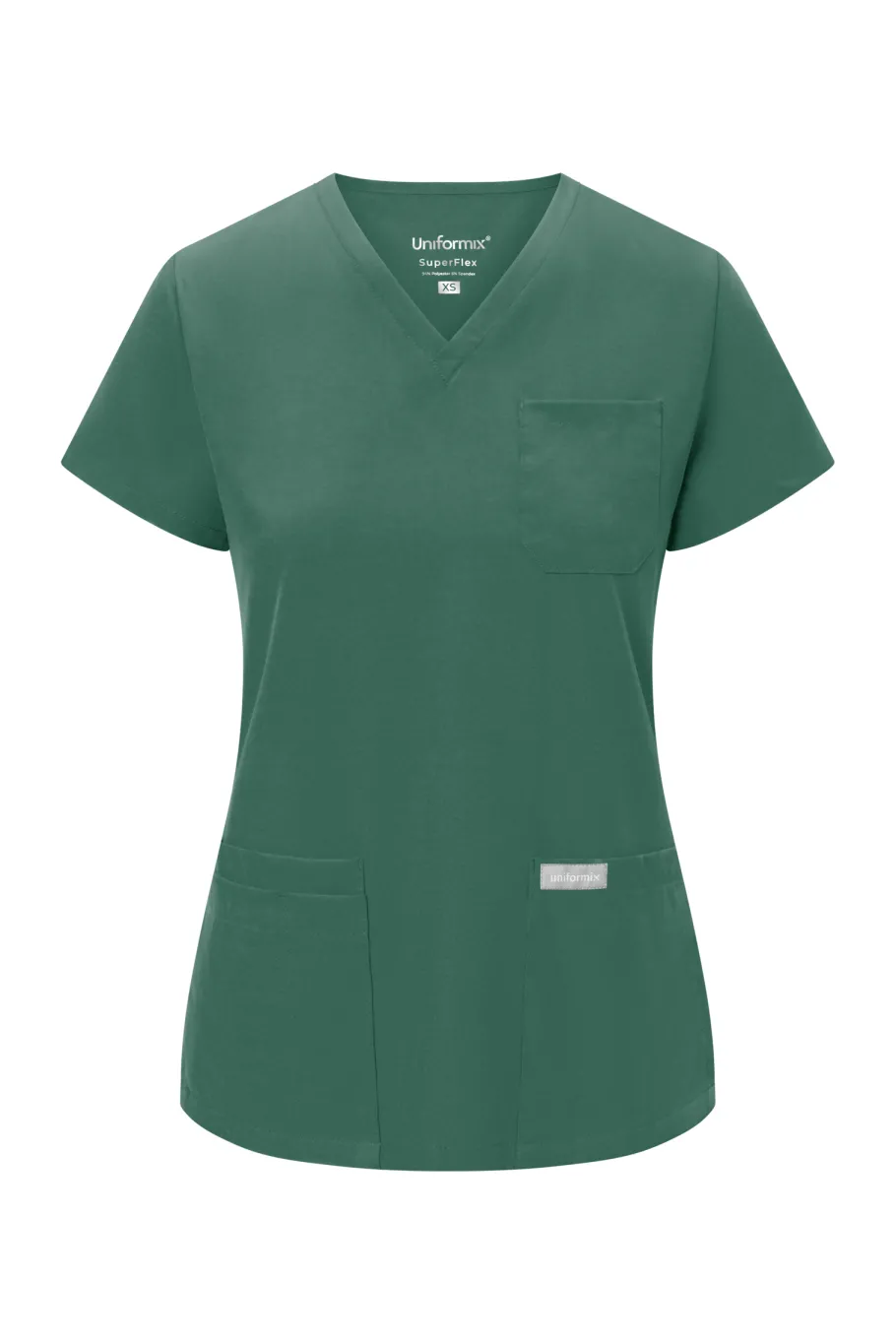 Uniformix Fizjoterapia|Kosmetologia-Bluza medyczna damska , Super Flex 4000-Hunter green