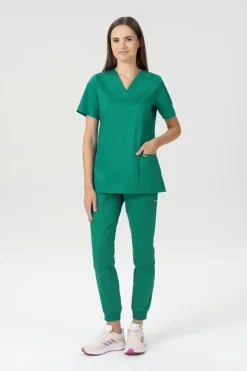 Uniformix Bluzy|Kosmetologia-Bluza medyczna damska, FLEX ZONE FZ1001B, zielony