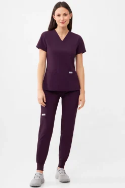 Uniformix Kosmetologia|Stomatologia-Bluza medyczna damska , Super Flex 4000-Dark Purple