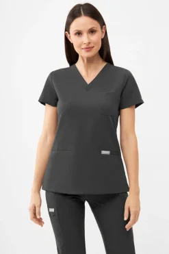 Uniformix Fizjoterapia|Kosmetologia-Bluza medyczna damska RayOn, 3000, Dark Grey
