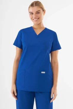 Uniformix Fizjoterapia|Kosmetologia-Bluza medyczna damska, TEAM T1000, Royal Blue