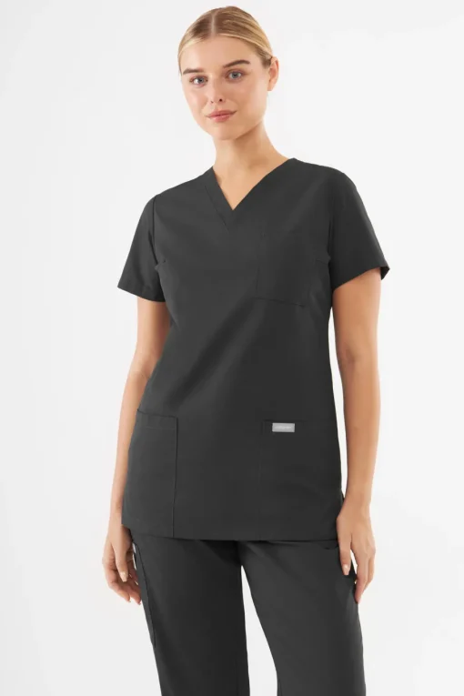 Uniformix Fizjoterapia|Kosmetologia-Bluza medyczna damska, TEAM T1000, Dark gray