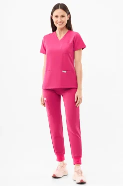 Uniformix Fizjoterapia|Kosmetologia-Bluza medyczna damska RayOn, 3000, Virtual Pink