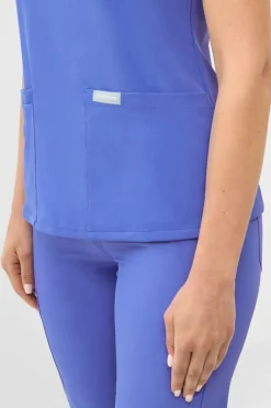 Uniformix Fizjoterapia|Kosmetologia-Bluza medyczna damska , Super Flex 4000, Ceil Blue