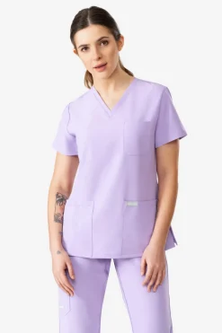 Uniformix Fizjoterapia|Kosmetologia-Bluza medyczna damska , Super Flex 4000-Purple