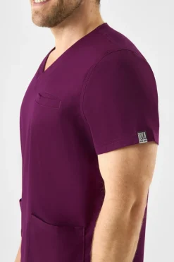 Uniformix Bluzy-Bluza medyczna męska Med Couture RothWear, 7477-WINE