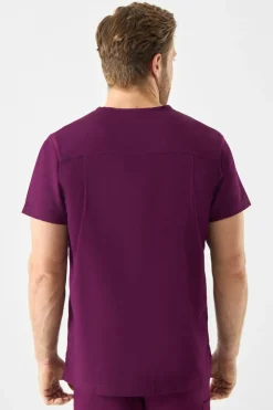 Uniformix Bluzy-Bluza medyczna męska Med Couture RothWear, 7477-WINE