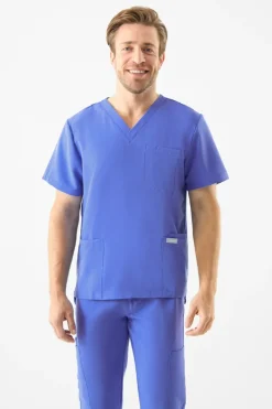 Uniformix Bluzy|Promocje-Bluza medyczna męska RayOn, 3050, Ceil Blue