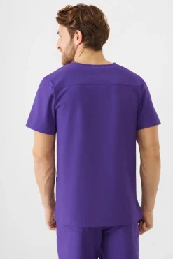 Uniformix Bluzy-Bluza medyczna męska Super Flex, 4050-Plum wine