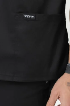 Uniformix Bluzy|Promocje-Bluza medyczna męska, FLEX ZONE FZ2051, czarny