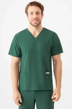 Uniformix Bluzy-Bluza medyczna męska Super Flex, 4050-Hunter green