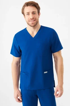 Uniformix Bluzy-Bluza medyczna męska Super Flex, 4050-Royal Blue
