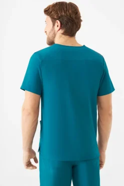 Uniformix Bluzy-Bluza medyczna męska Super Flex, 4050-Caribbean Blue