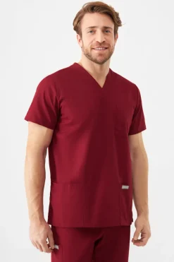 Uniformix Bluzy|Bluzy-Bluza medyczna uniwersalna, TEAM T1260, Burgundy