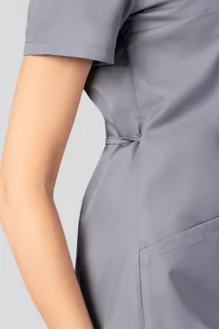 Uniformix Kosmetologia|Stomatologia-Bluza medyczna wiązana, 1 kieszeń,, fason kimonowy, Select, SE1000, grafitowa
