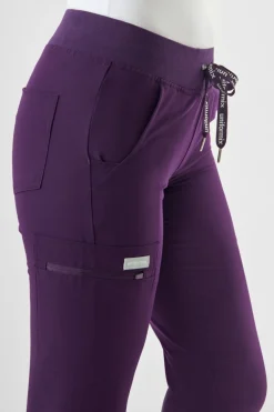 Uniformix Fizjoterapia|Kosmetologia-Spodnie medyczne damskie RayOn, 3020, Dark Purple
