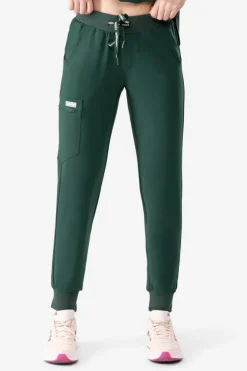 Uniformix Fizjoterapia|Kosmetologia-Spodnie medyczne damskie RayOn, 3020, Hunter Green